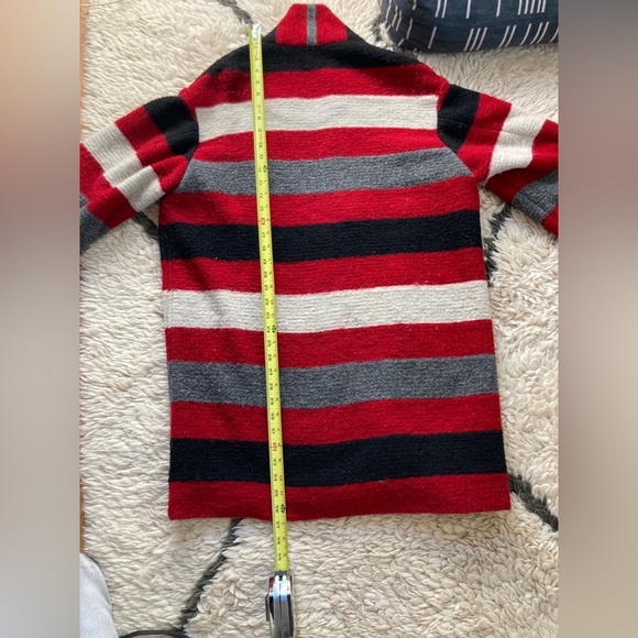 Striped Blanket Sweater Coat - Picture 8 of 9